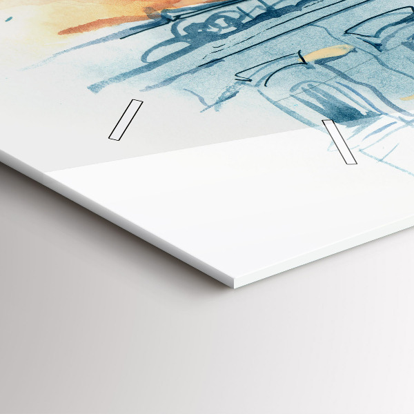 Horizontálne hodiny Ľudia v akvarelu