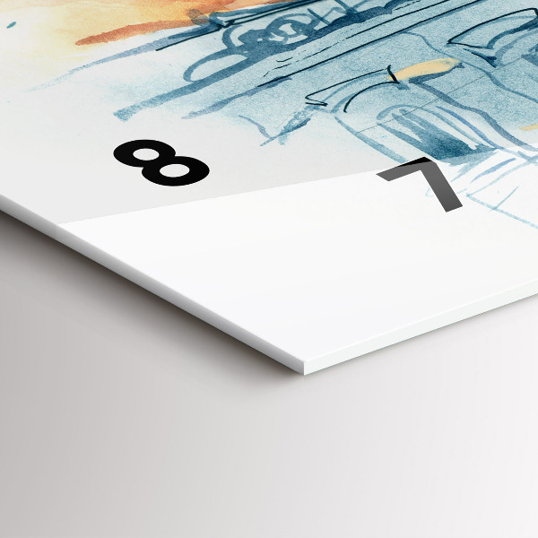 Horizontálne hodiny Ľudia v akvarelu