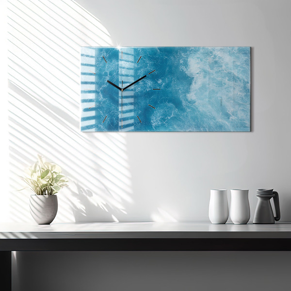 Horizontálne hodiny Morská voda