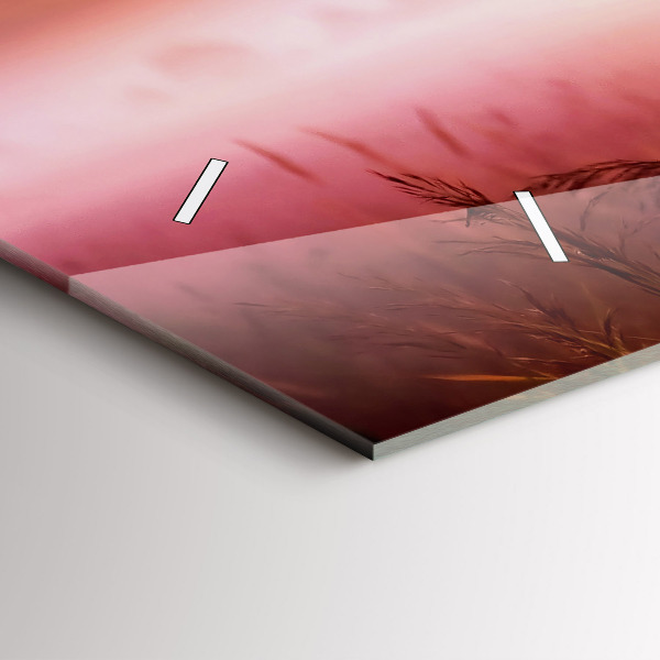 Horizontálne hodiny Hmlisté ráno