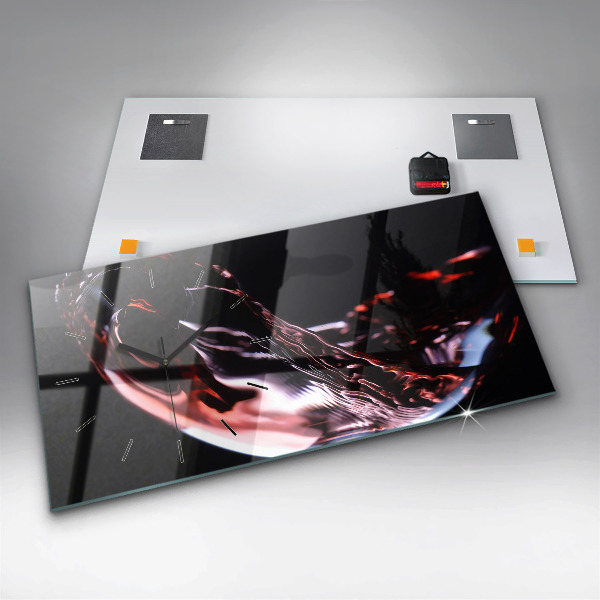 Horizontálne hodiny Pohár vína