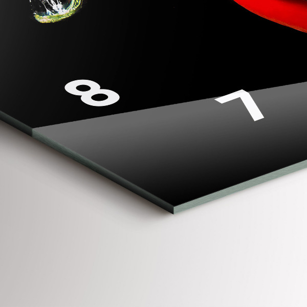 Horizontálne hodiny Paprika vo vode