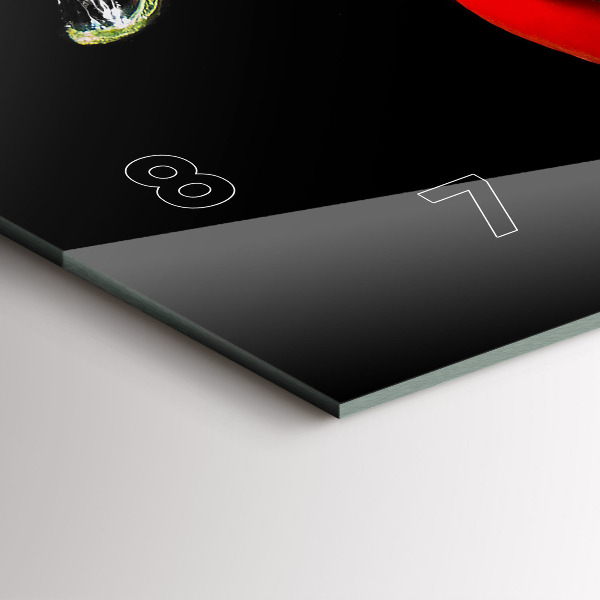 Horizontálne hodiny Paprika vo vode