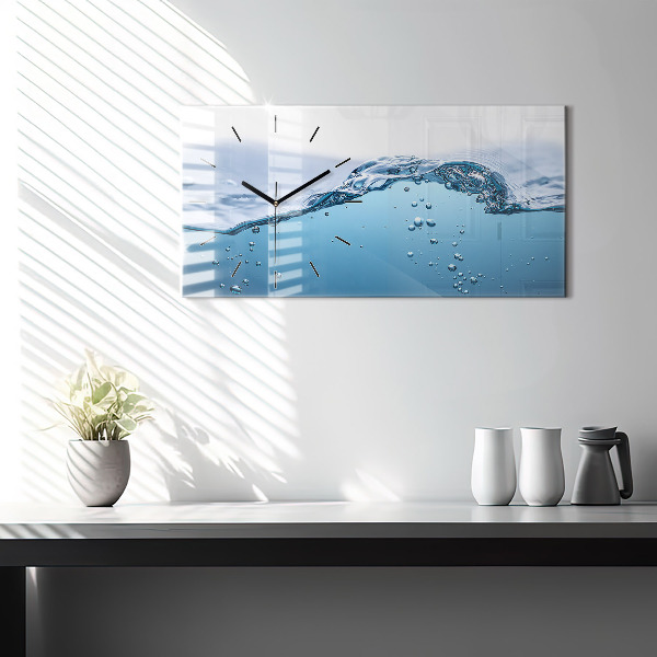 Horizontálne hodiny Detail vody
