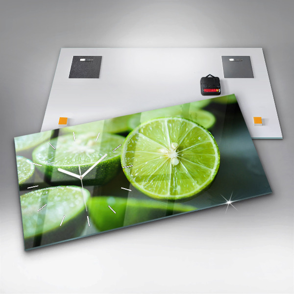 Horizontálne hodiny Kúsky limetky