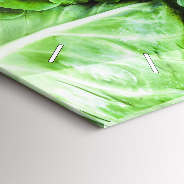 Horizontálne hodiny Zelená zelenina