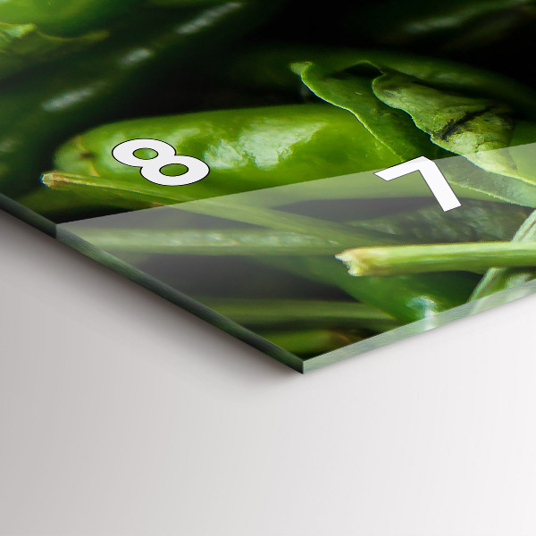 Horizontálne hodiny Zelená paprika