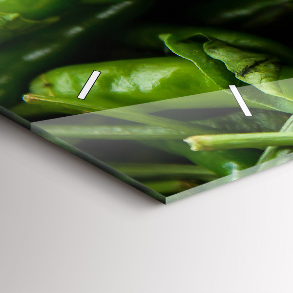 Horizontálne hodiny Zelená paprika