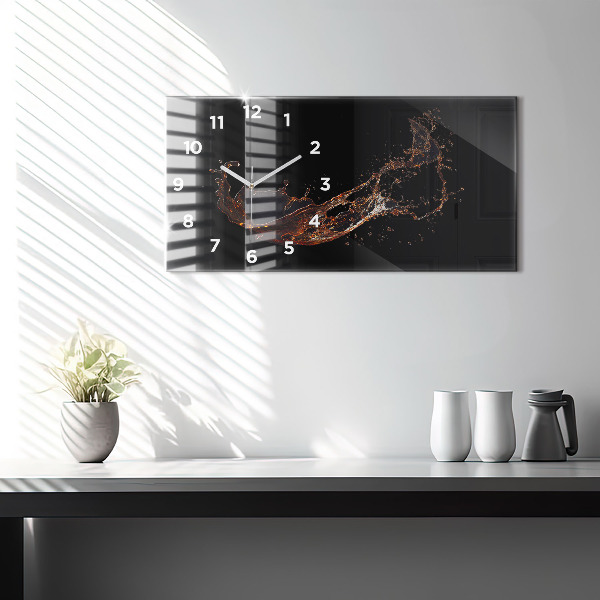 Horizontálne hodiny Rozliaty nápoj