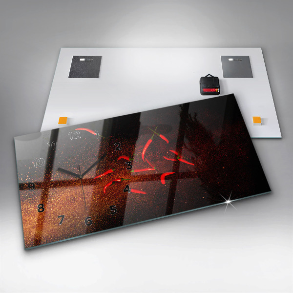 Horizontálne hodiny Chilli papričky