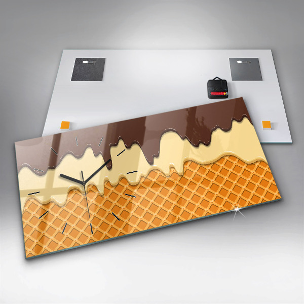 Horizontálne hodiny Vafle a zmrzlina