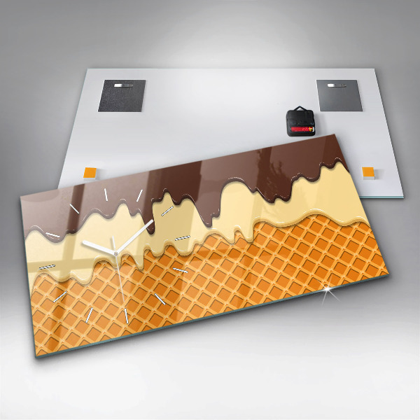 Horizontálne hodiny Vafle a zmrzlina