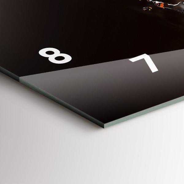 Horizontálne hodiny Horúca káva