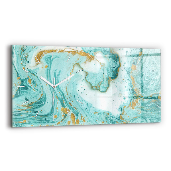 Horizontálne hodiny Textúra mramoru