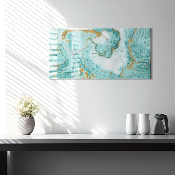 Horizontálne hodiny Textúra mramoru