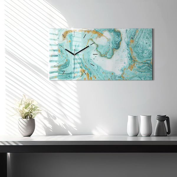 Horizontálne hodiny Textúra mramoru