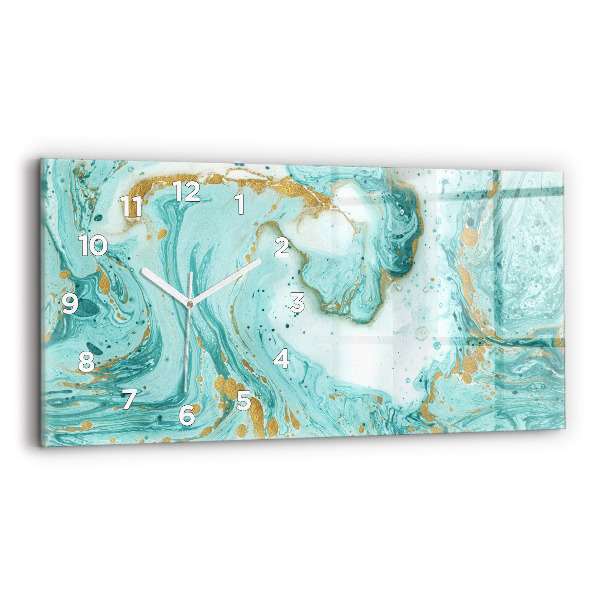 Horizontálne hodiny Textúra mramoru