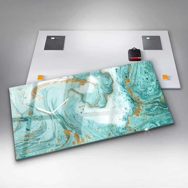 Horizontálne hodiny Textúra mramoru