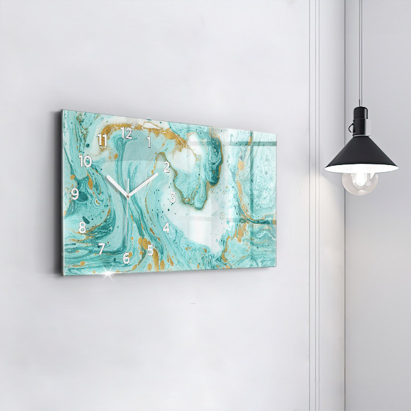 Horizontálne hodiny Textúra mramoru