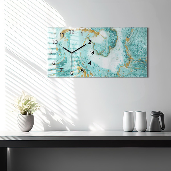 Horizontálne hodiny Textúra mramoru