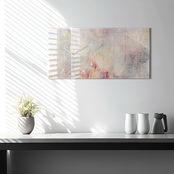 Horizontálne hodiny Maľovaná abstrakcia