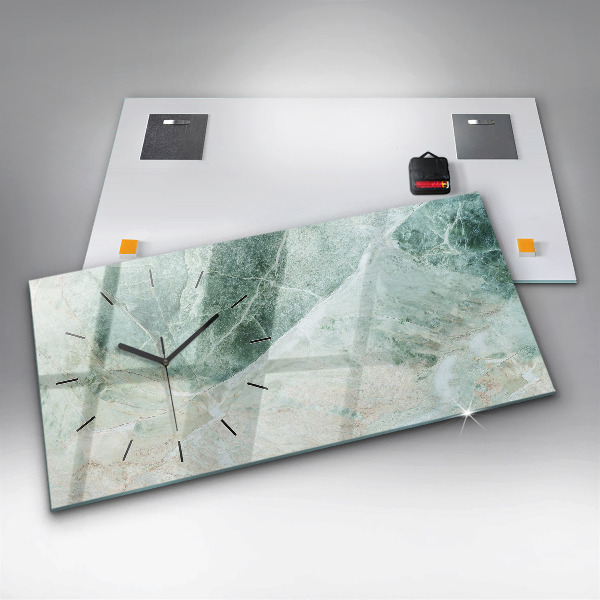 Horizontálne hodiny Textúra mramorového kameňa