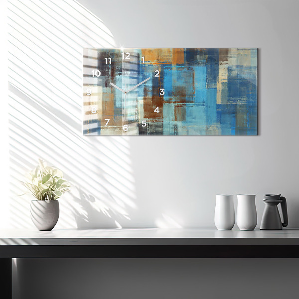 Horizontálne hodiny Farebné pozadie – abstrakcia