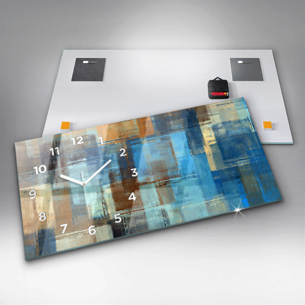 Horizontálne hodiny Farebné pozadie – abstrakcia