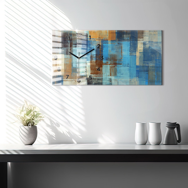 Horizontálne hodiny Farebné pozadie – abstrakcia