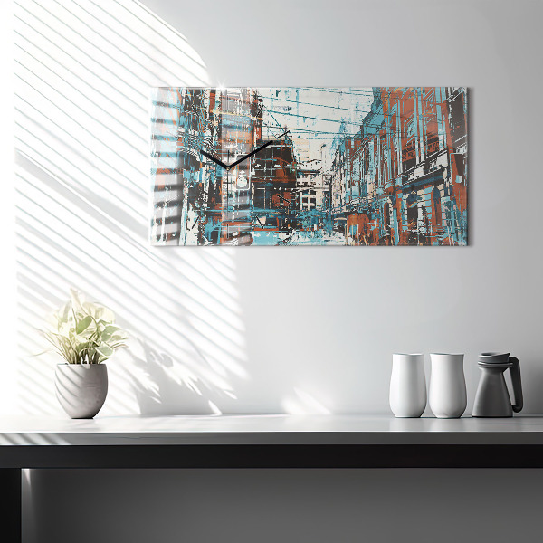 Horizontálne hodiny Pouličné umenie