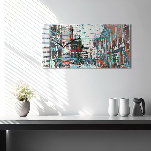 Horizontálne hodiny Pouličné umenie