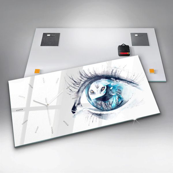 Horizontálne hodiny Ilustrácia vlčí pohľad