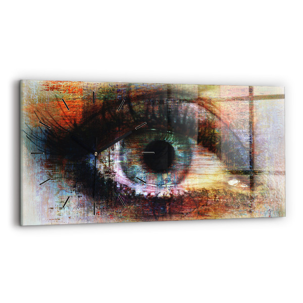 Horizontálne hodiny Street Art Eye