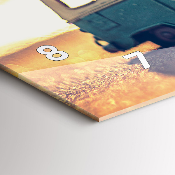 Horizontálne hodiny Karavan na pláži