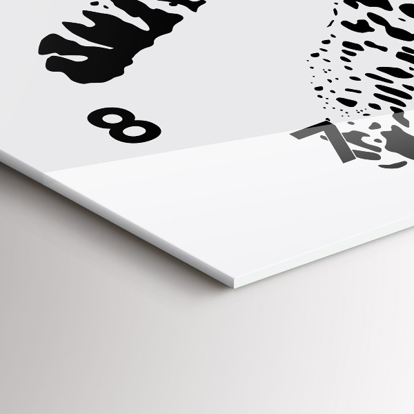 Horizontálne hodiny Silueta pantera