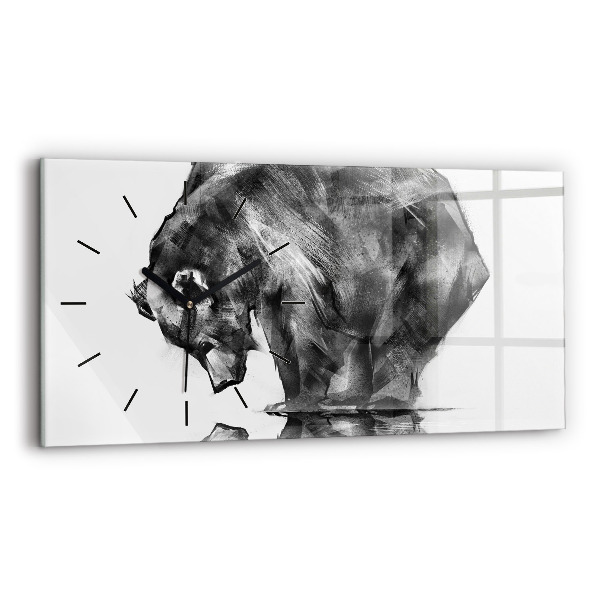 Horizontálne hodiny Kreslený medveď