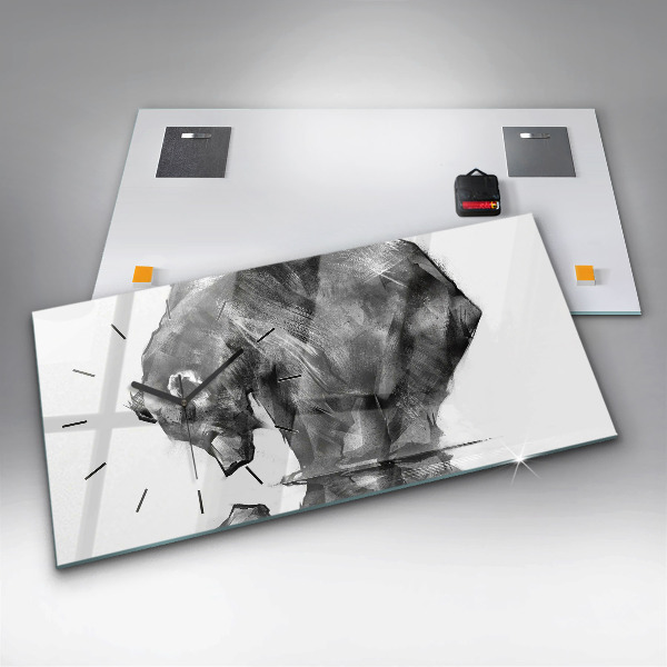 Horizontálne hodiny Kreslený medveď