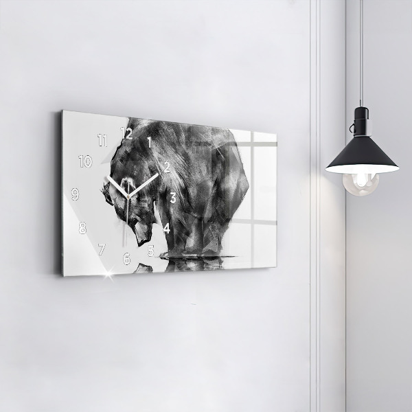 Horizontálne hodiny Kreslený medveď