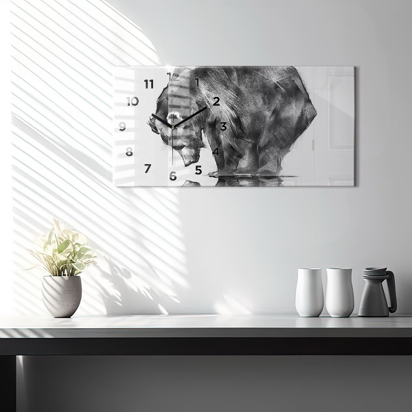 Horizontálne hodiny Kreslený medveď