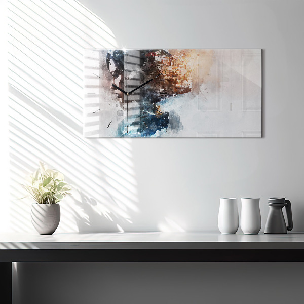 Horizontálne hodiny Minulosť v zadnej časti hlavy