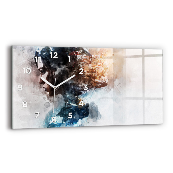 Horizontálne hodiny Minulosť v zadnej časti hlavy