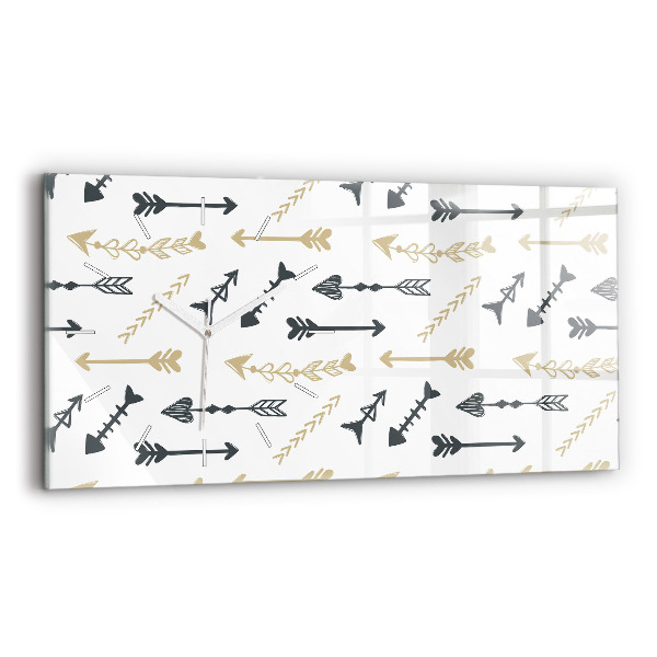 Horizontálne hodiny Geometrický bedrový vzor