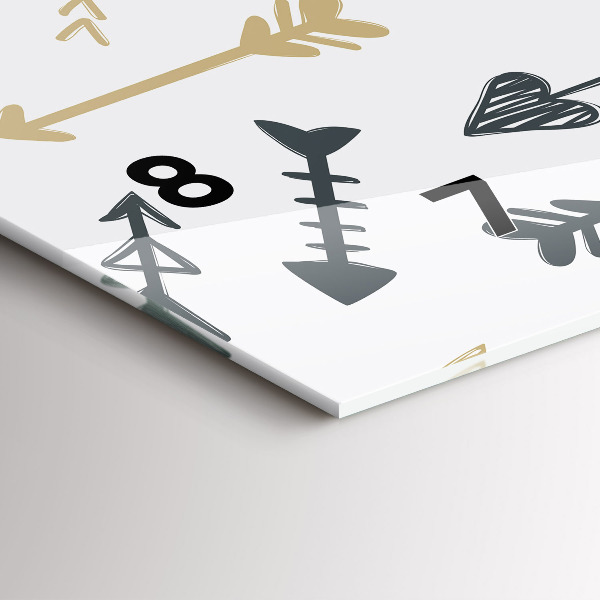 Horizontálne hodiny Geometrický bedrový vzor