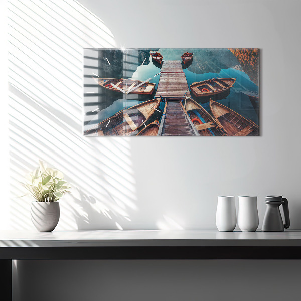 Horizontálne hodiny Most a jazero