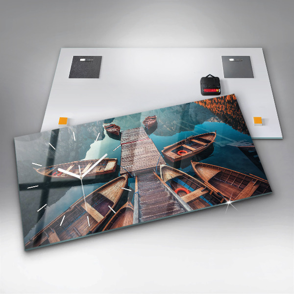 Horizontálne hodiny Most a jazero