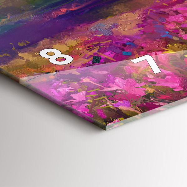 Horizontálne hodiny Lúka pri západe slnka