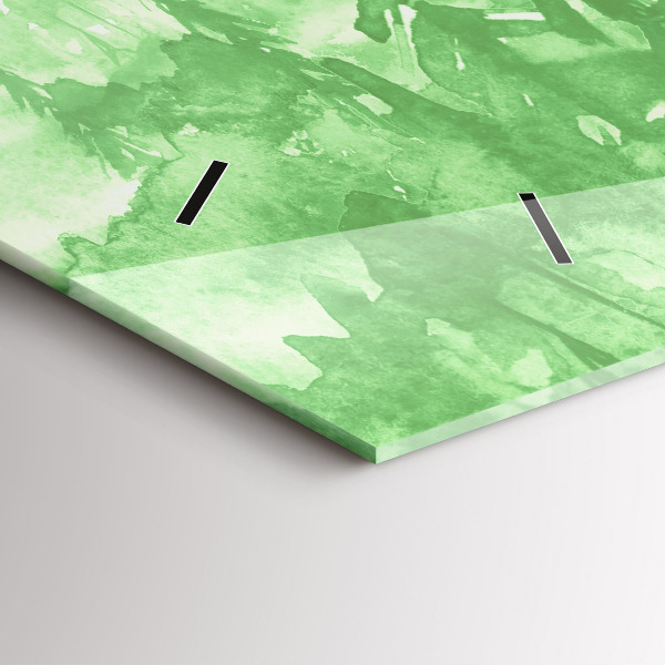 Horizontálne hodiny Zelená lesná maľba