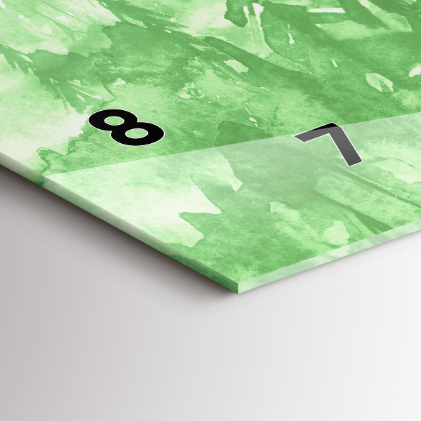 Horizontálne hodiny Zelená lesná maľba