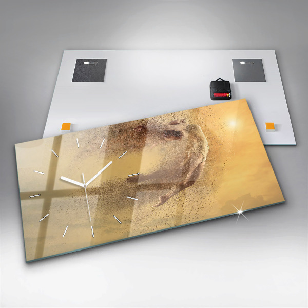 Horizontálne hodiny Žena v postave