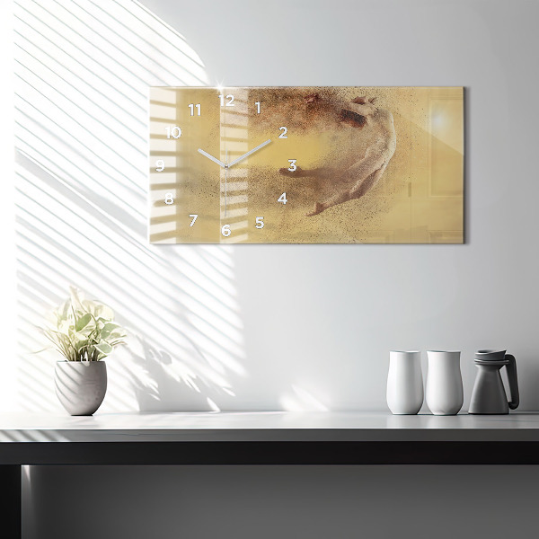 Horizontálne hodiny Žena v postave